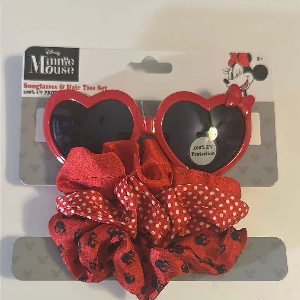 Disney Minnie Mouse Red Sunglasses & Hair Ties Set